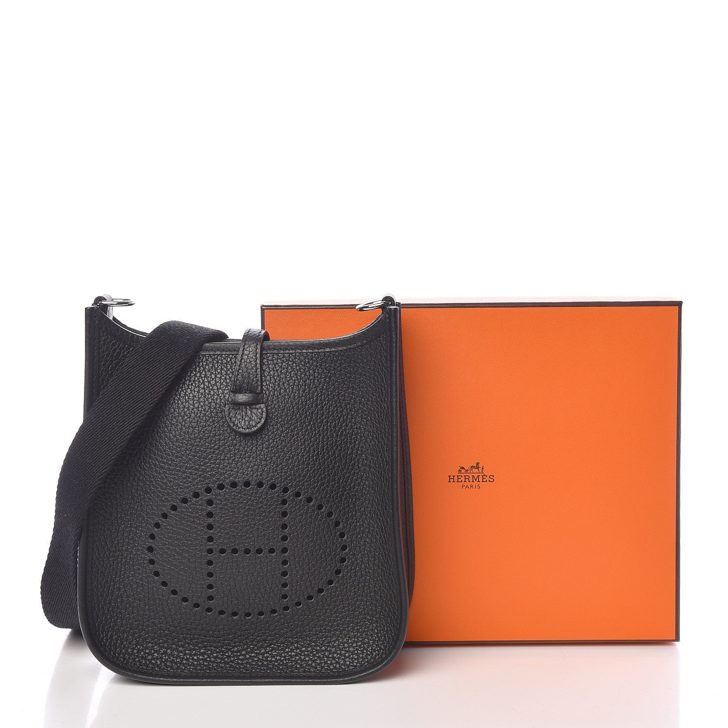Hermes Taurillon Clemence Evelyne TPM Black 11 of 11