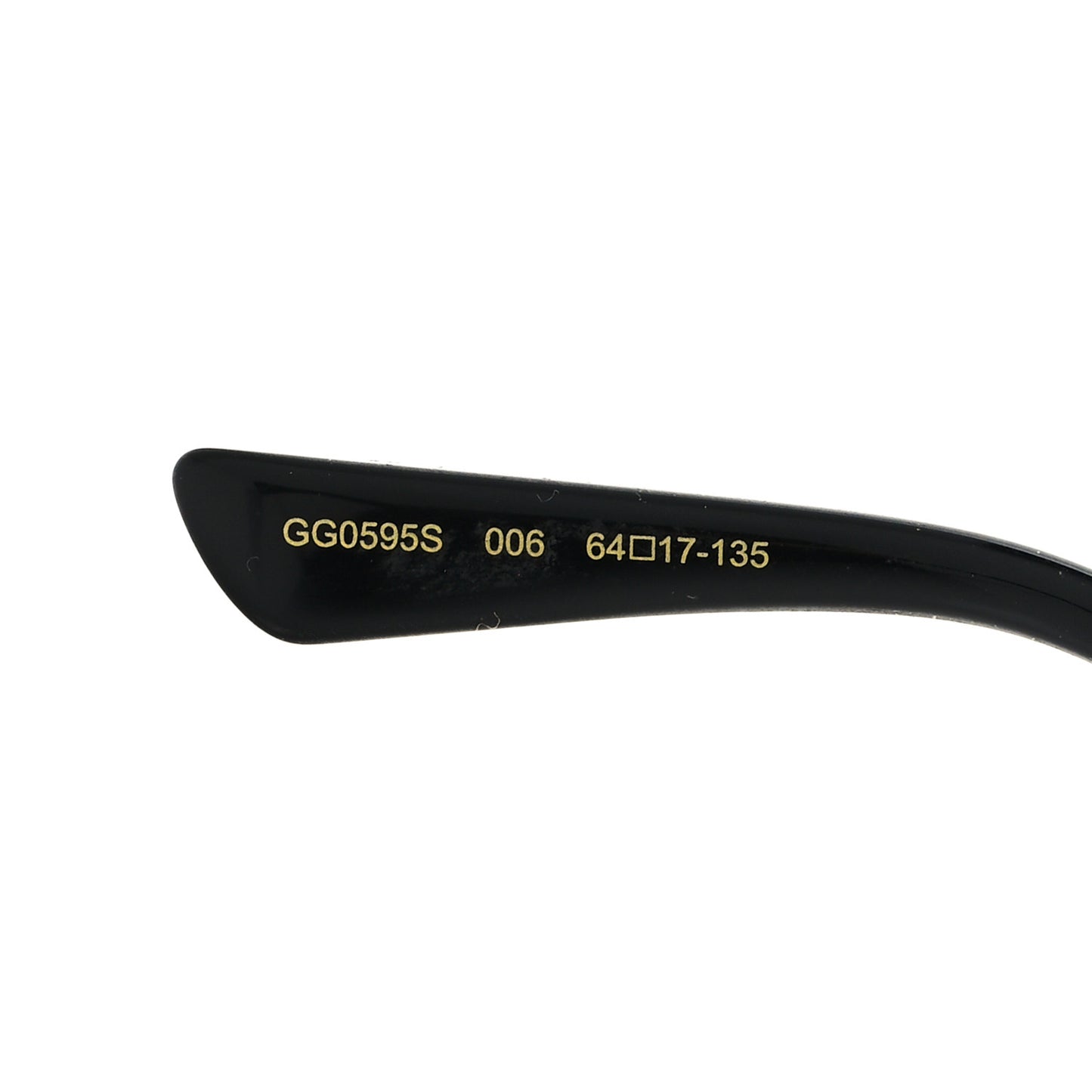 Metal Round Frame GG0595S Sunglasses Gold Black Red