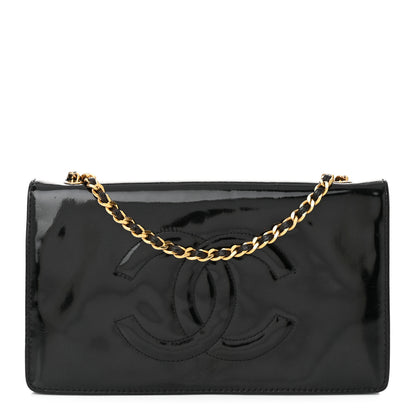 Chanel Patent Timeless CC Wallet On Chain WOC Black 1 of 10