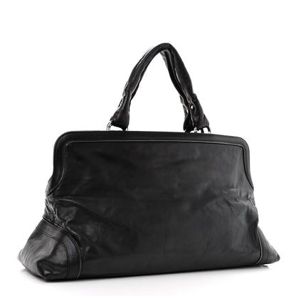 Chanel Lambskin East West Soho Shopper Black 3 of 11