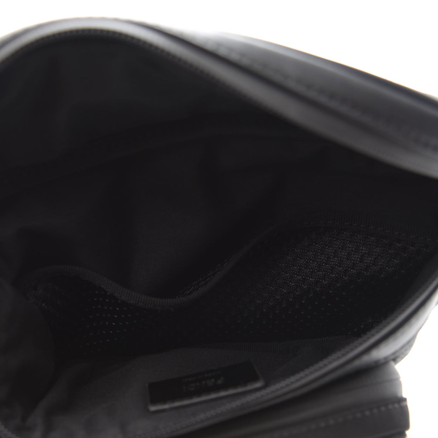 Neoprene Mesh Vitello Grace FF Pocket Belt Bag Black