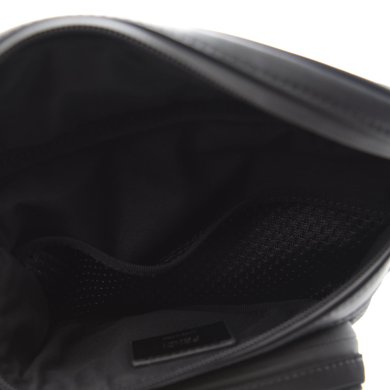 Fendi Neoprene Mesh Vitello Grace FF Pocket Belt Bag Black 5 of 10