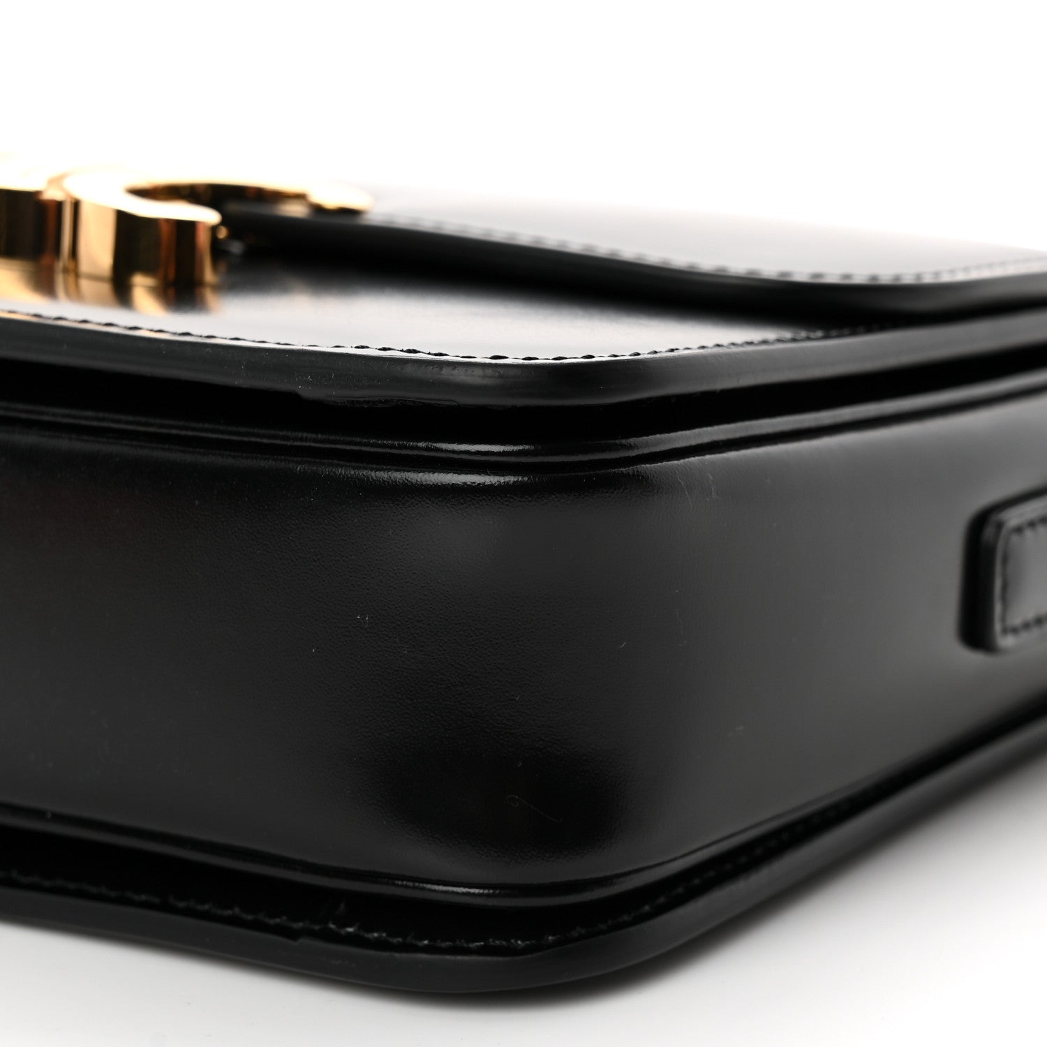Celine Shiny Calfskin Teen Triomphe Black 9 of 9