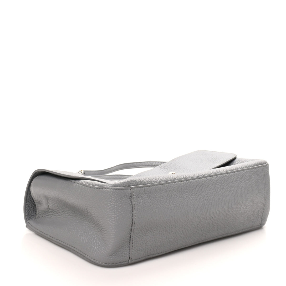 Grained Calfskin Small Souplissimo Maxi Flap Grey