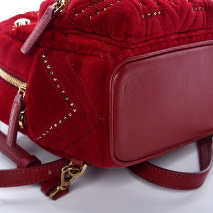MCM Velvet Swarovski Crystal Bebe Boo Backpack Viva Red 9 of 10