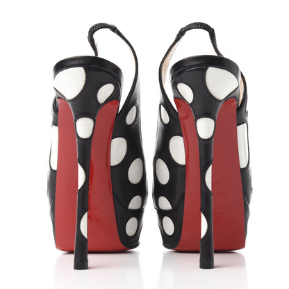 Christian Louboutin Shiny Nappa Patent Bubble Up 150 Pumps 35.5 Black White 7 of 9