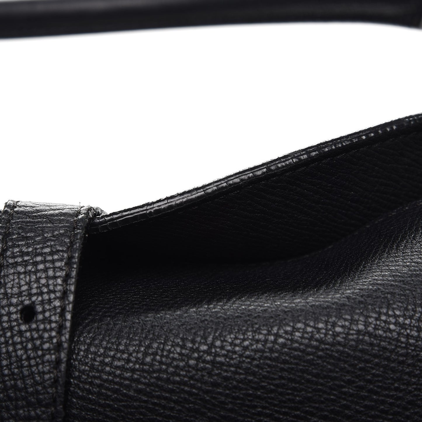 Grainy Calfskin House Check Medium Sycamore Hobo Black