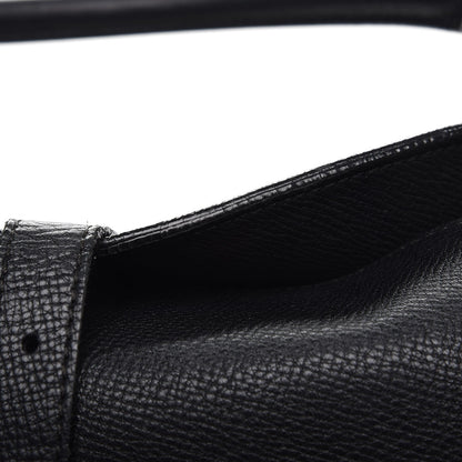 Burberry Grainy Calfskin House Check Medium Sycamore Hobo Black 12 of 14