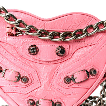 Balenciaga Agneau Arena Mini Le Cagole Heart Bag Sweet Pink 8 of 10
