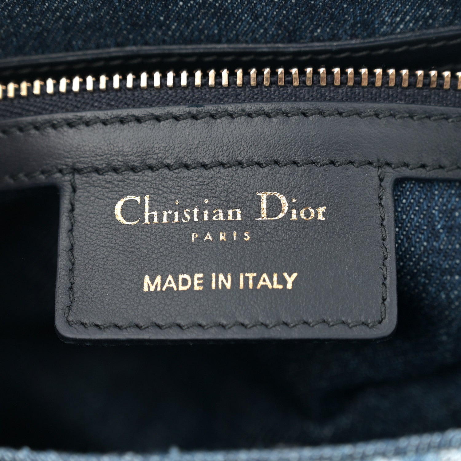 Christian Dior Denim Oblique Jacquard Saddle Bag With Strap Blue 6 of 10