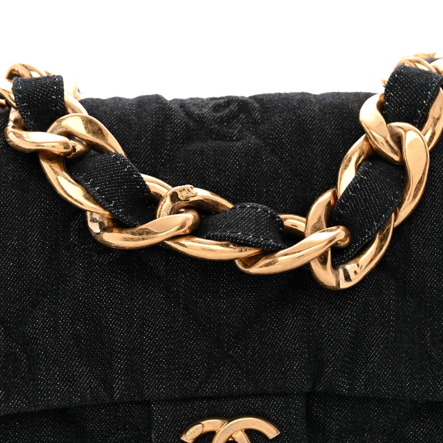 Chanel Denim Quilted Medium Funky Town Flap Black 8 of 10