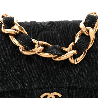 Chanel Denim Quilted Medium Funky Town Flap Black 8 of 10