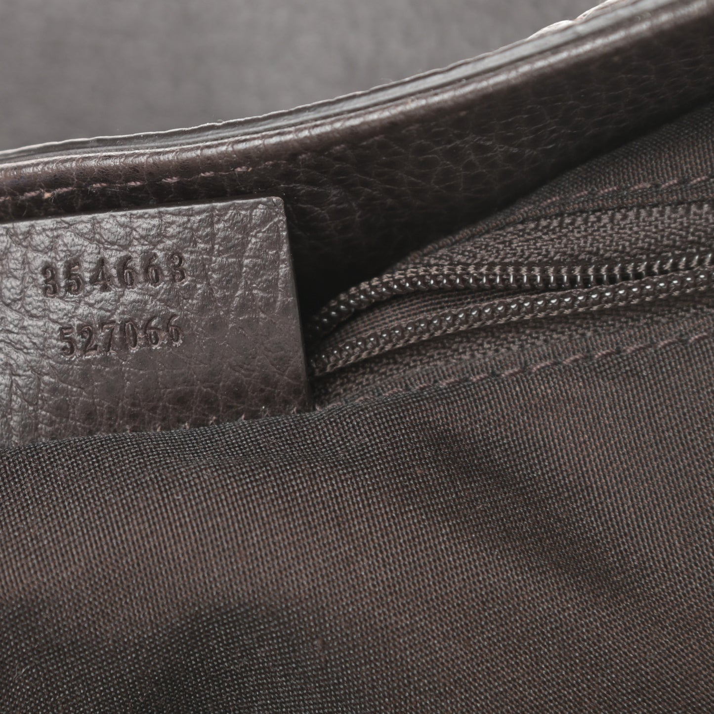 Pebbled Calfskin Medium Shoulder Bag Brown