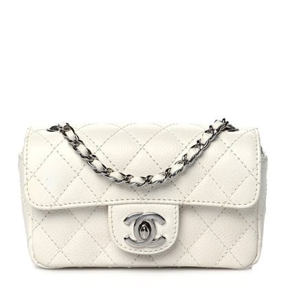 Chanel Caviar Quilted Extra Mini Flap White 1 of 10