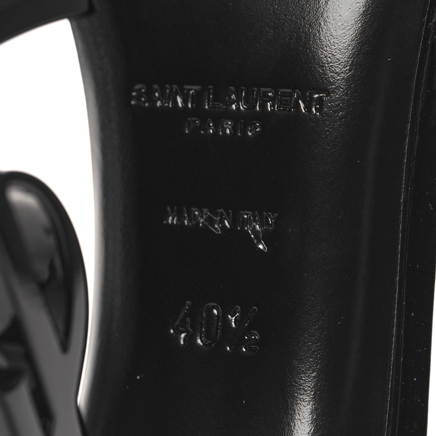 Patent Calfskin Opyum 110 Sandals 40.5 Black