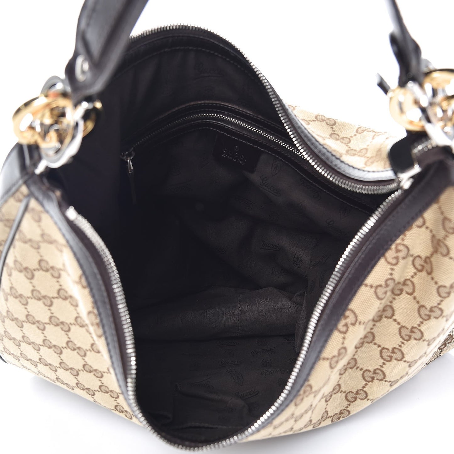 Monogram Large GG Twins Hobo Dark Brown