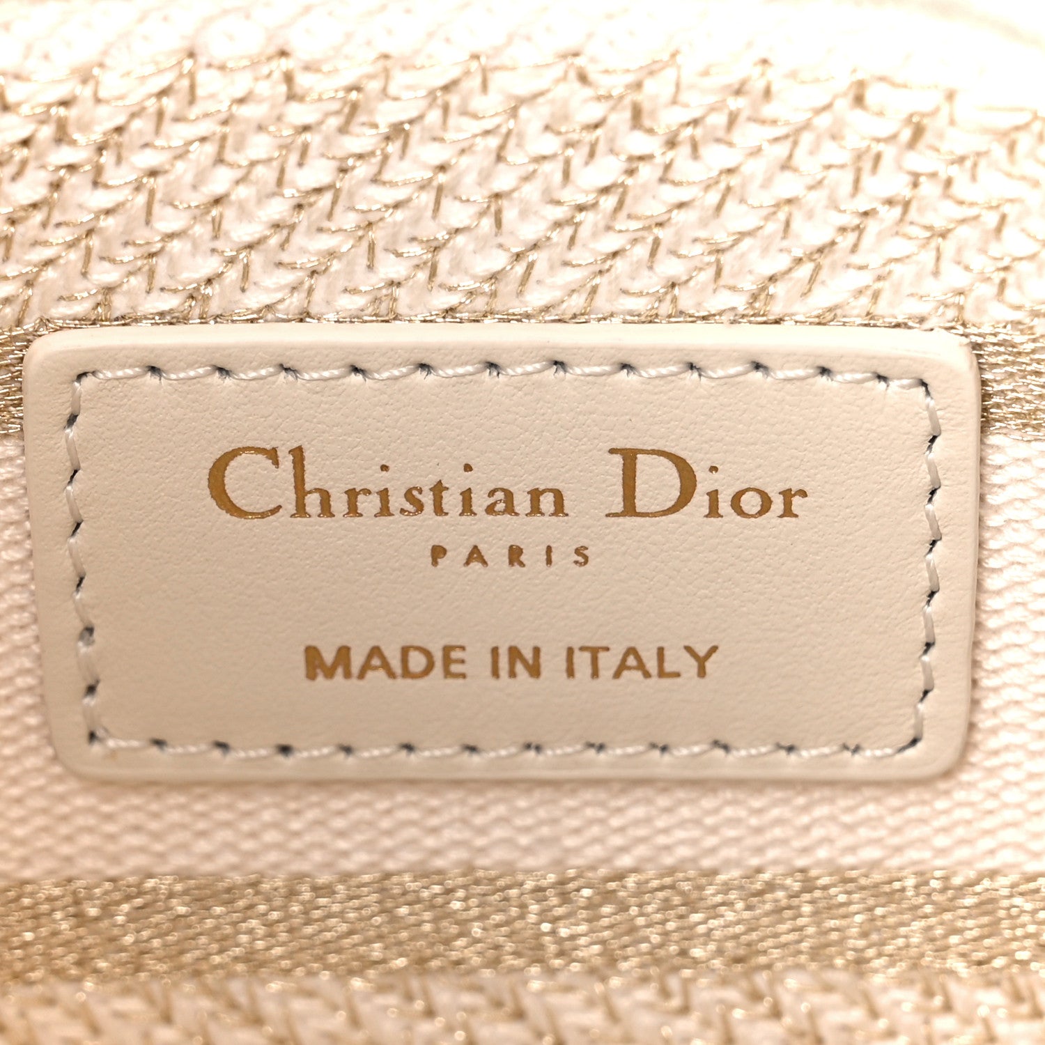 Christian Dior Canvas Around The World Stella Embroidered Medium Lady D-Lite White Gold 6 of 10