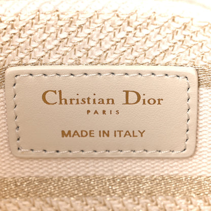 Christian Dior Canvas Around The World Stella Embroidered Medium Lady D-Lite White Gold 6 of 10