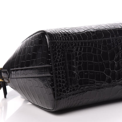 Givenchy Calfskin Crocodile Embossed Small Antigona Black 5 of 10