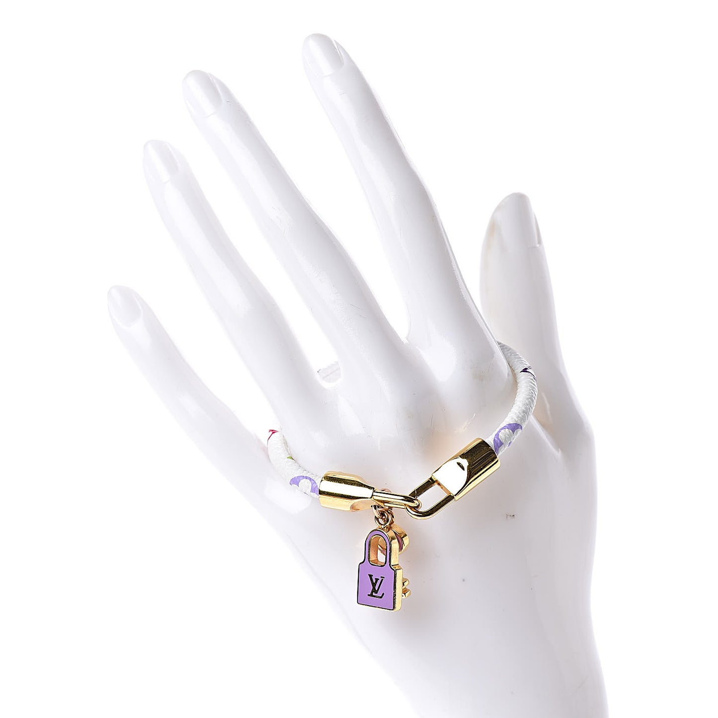 Monogram Multicolor Luck It Bracelet 19 White