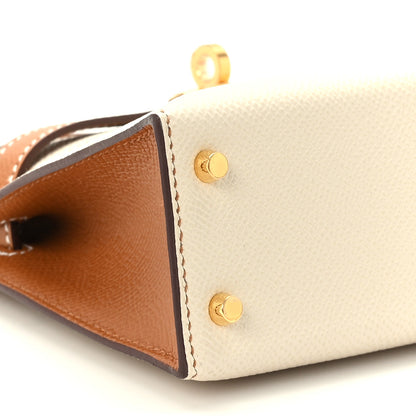 Hermes Epsom Horseshoe Mini Kelly Sellier 20 Craie Gold 11 of 11
