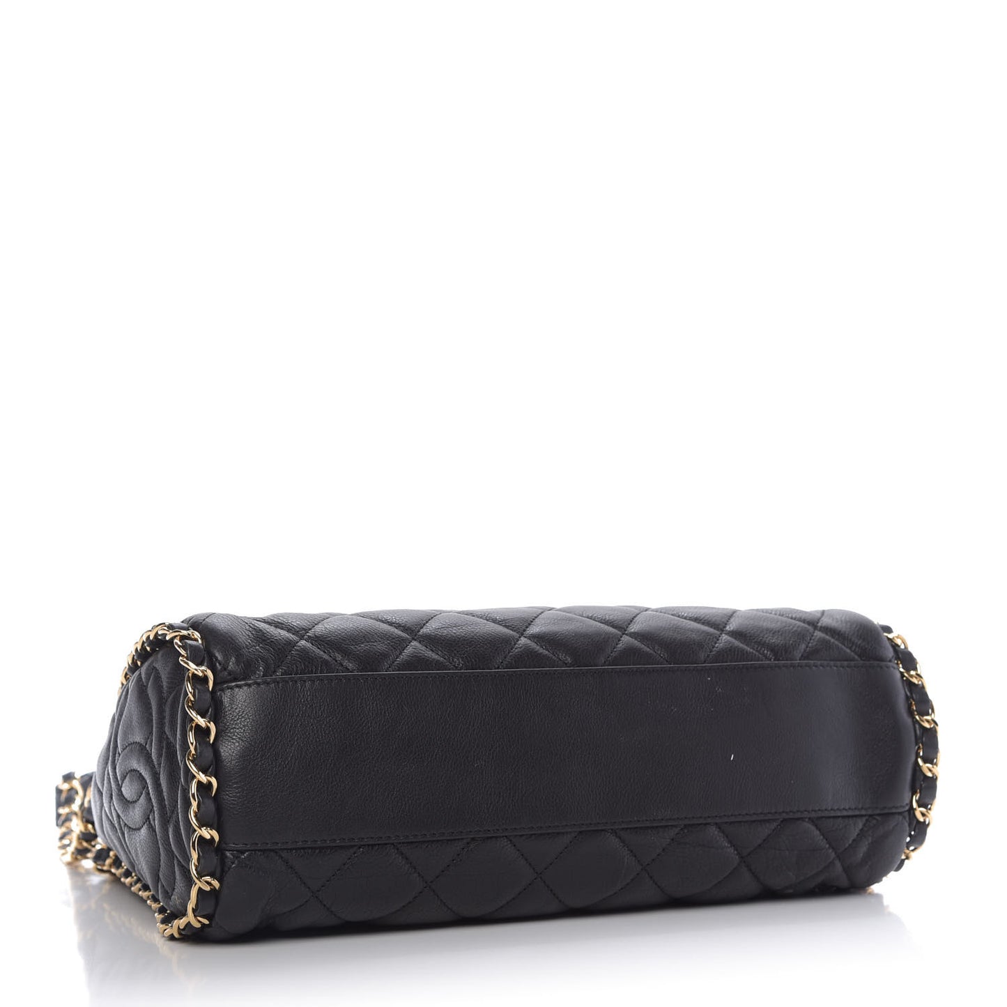 Calfskin Quilted Medium Chain Me Hobo Black