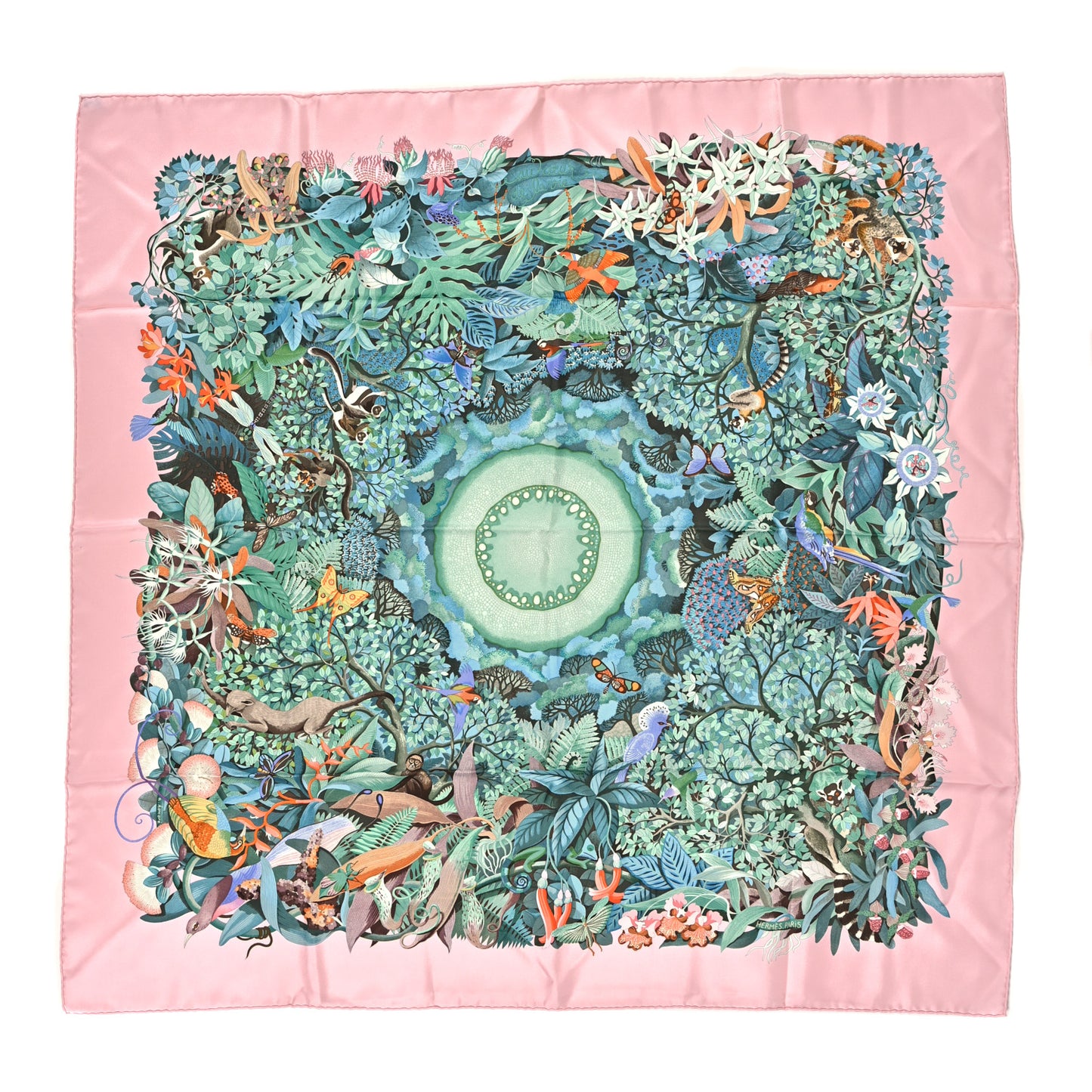 Silk Au Coeur de la Vie Scarf 90 Pink