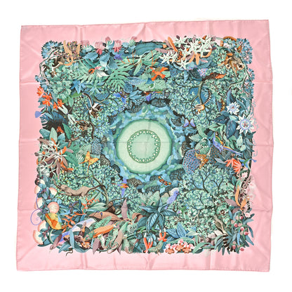 Hermes Silk Au Coeur de la Vie Scarf 90 Pink 1 of 3