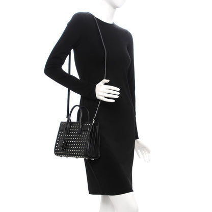 Saint Laurent Grain De Poudre Studded Nano Sac De Jour Black 2 of 7