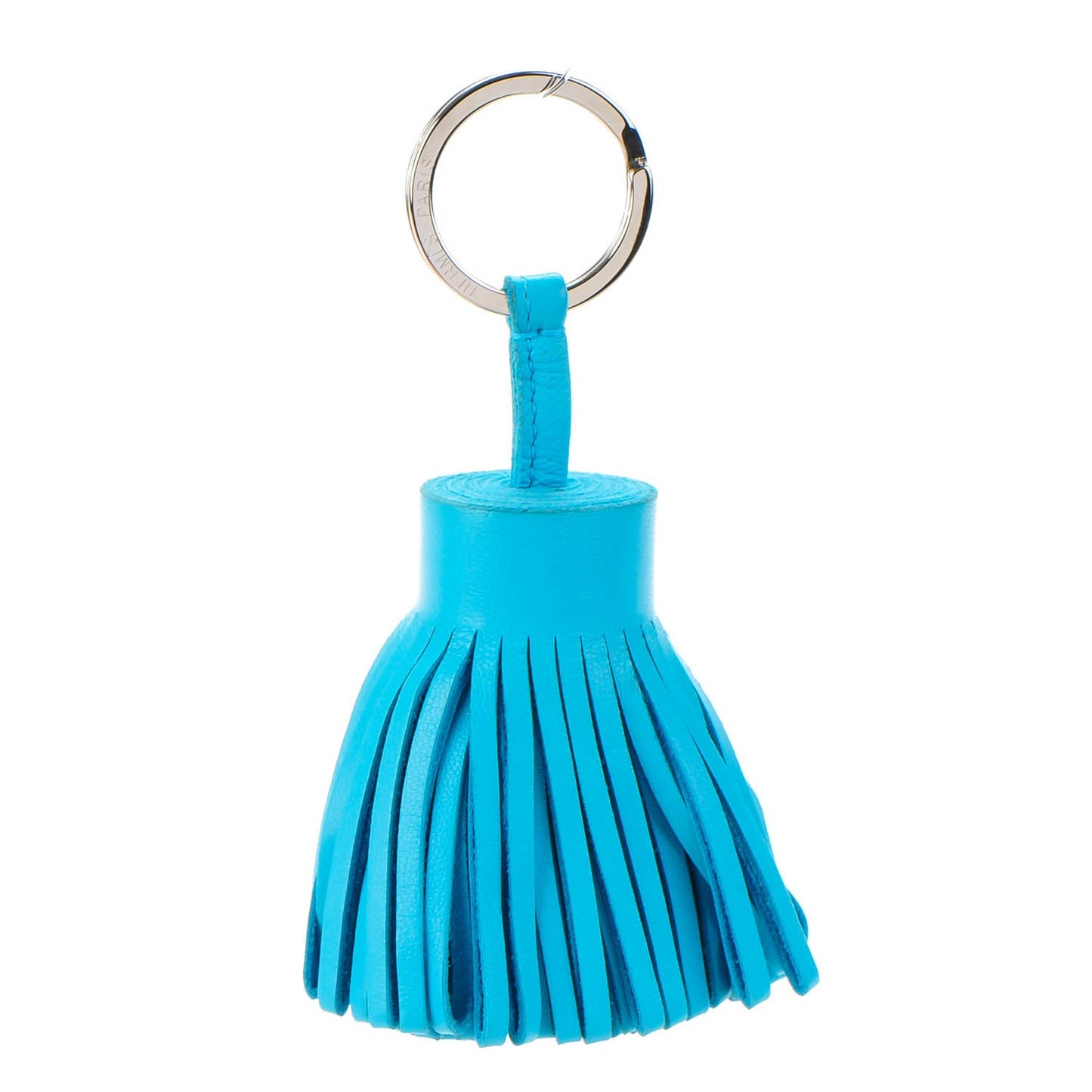 Lambskin Carmen Tassel Key Holder Bleu Azteque