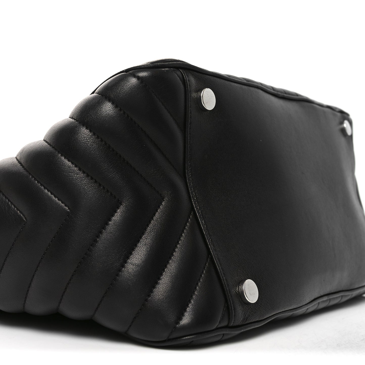 Lambskin Mixed Matelasse Joan Bowling Bag Black