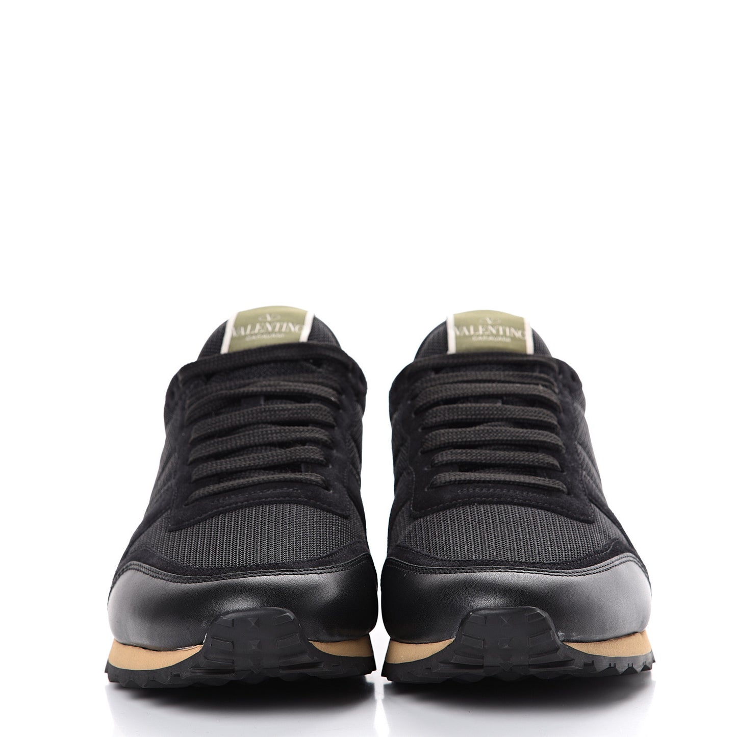 Nylon Suede Mens Rockrunner Sneakers 42 Black Multicolor
