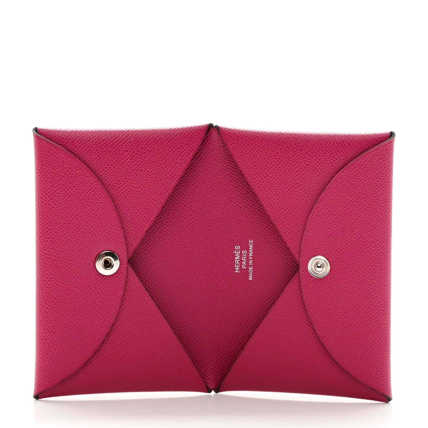 Epsom Calvi Card Case Rose Pourpre