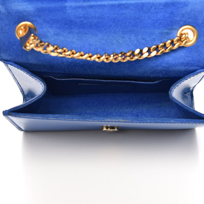 Saint Laurent Grain De Poudre Small Classic Monogram Kate Satchel Royal Blue 5 of 14