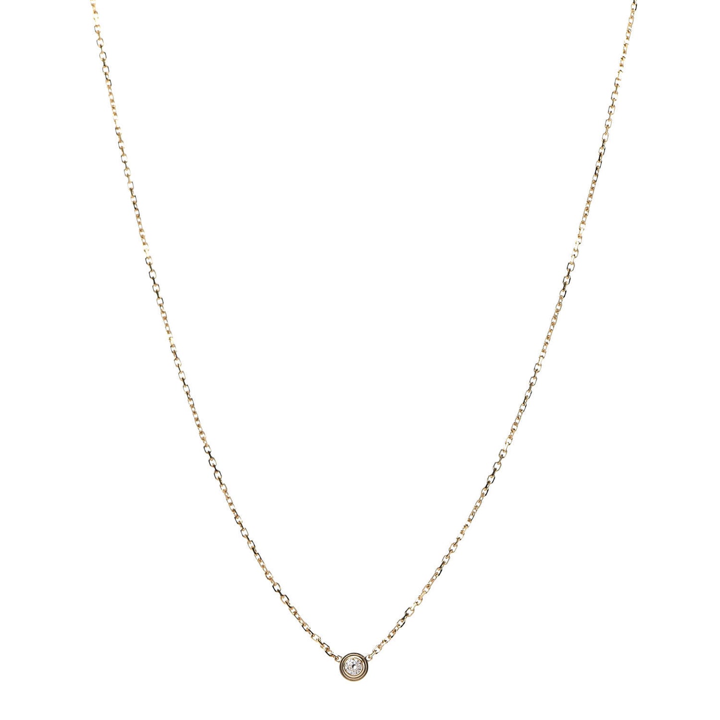 18K Yellow Gold Diamond XS D'Amour Pendant Necklace