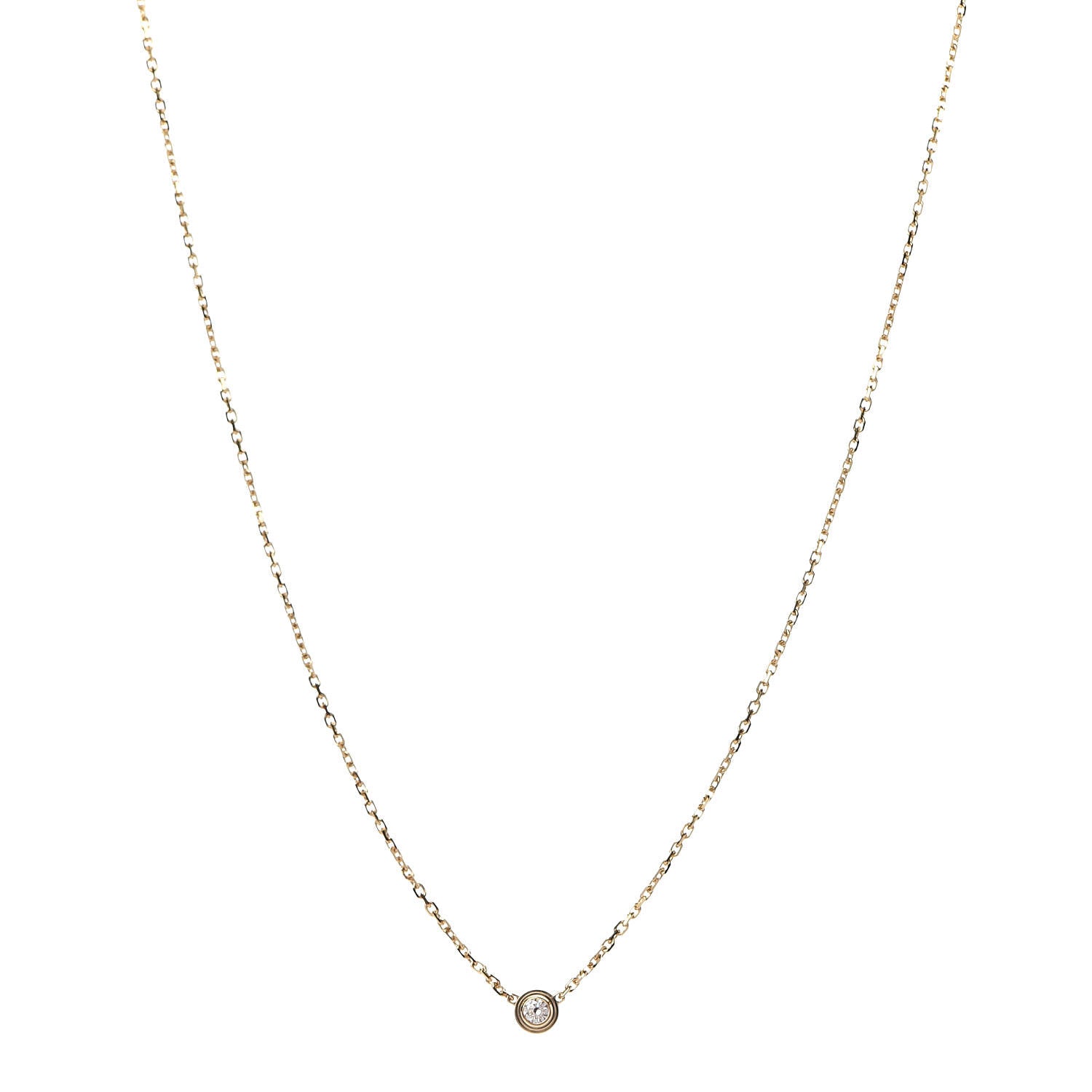 Cartier 18K Yellow Gold Diamond XS D'Amour Pendant Necklace 1 of 8