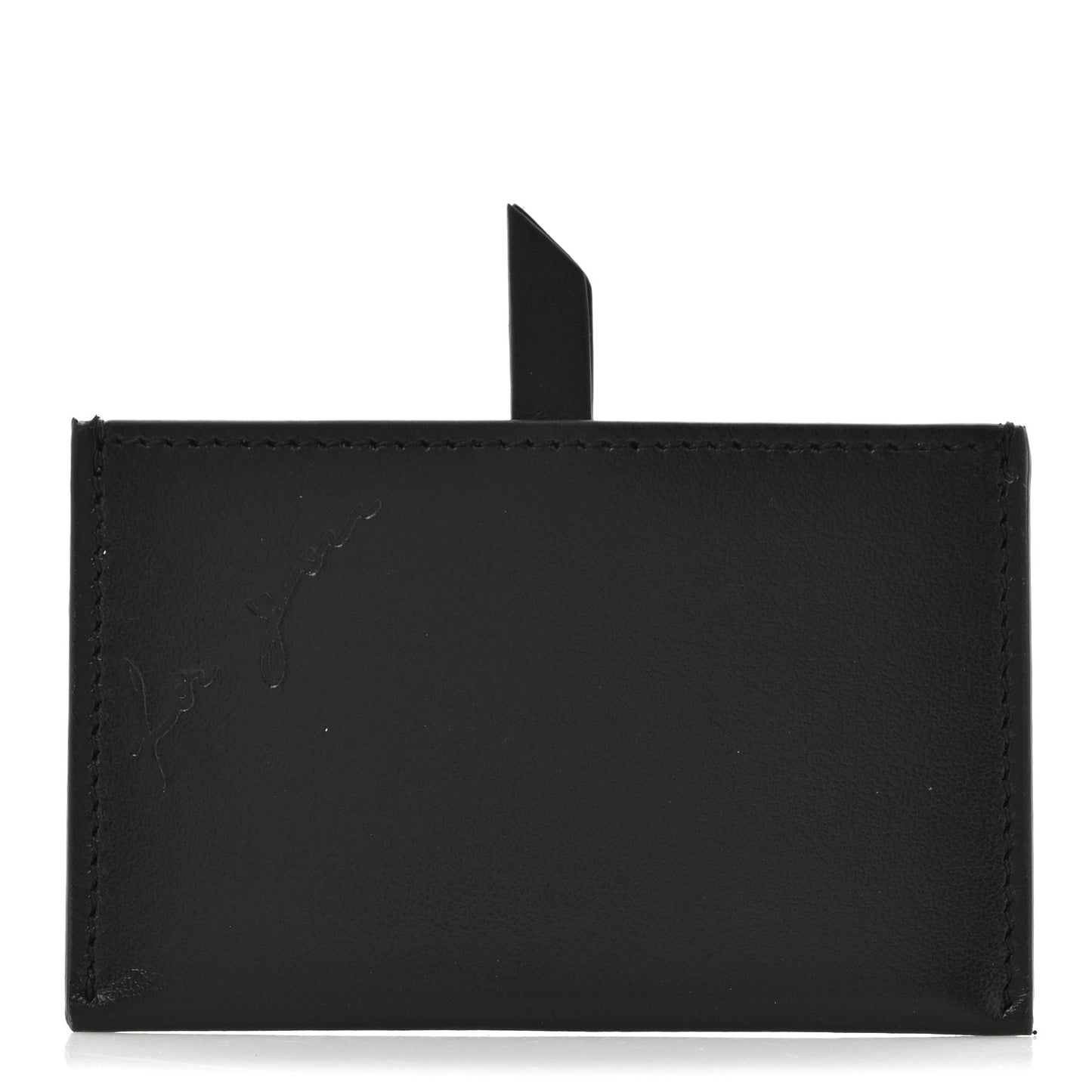Smooth Calfskin For You Mirror Card Case Black