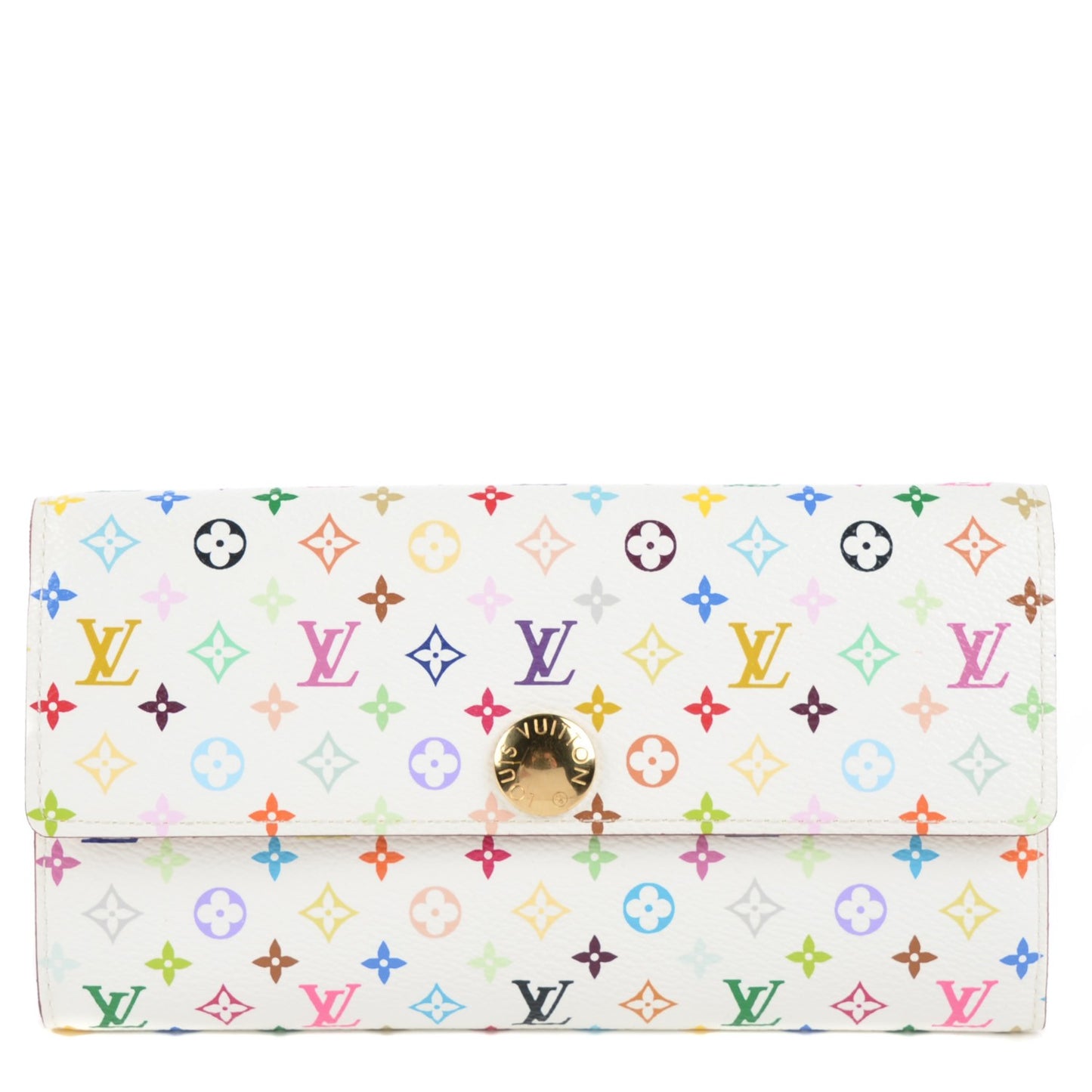 Monogram Multicolor Sarah Wallet White