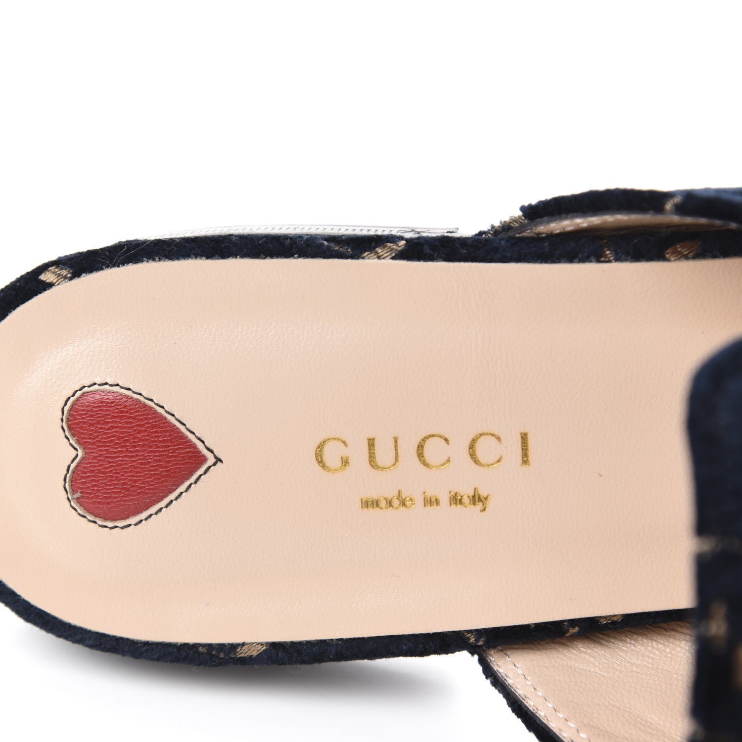Gucci Velvet GG Monogram Womens Princetown Slippers 40.5 Blue Beige 7 of 9