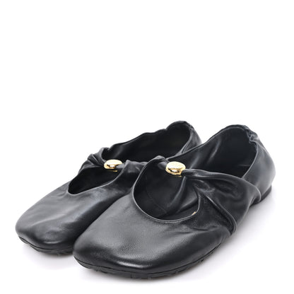 Loewe Lambskin Pebble Ballerina Flats 35 Black 4 of 8
