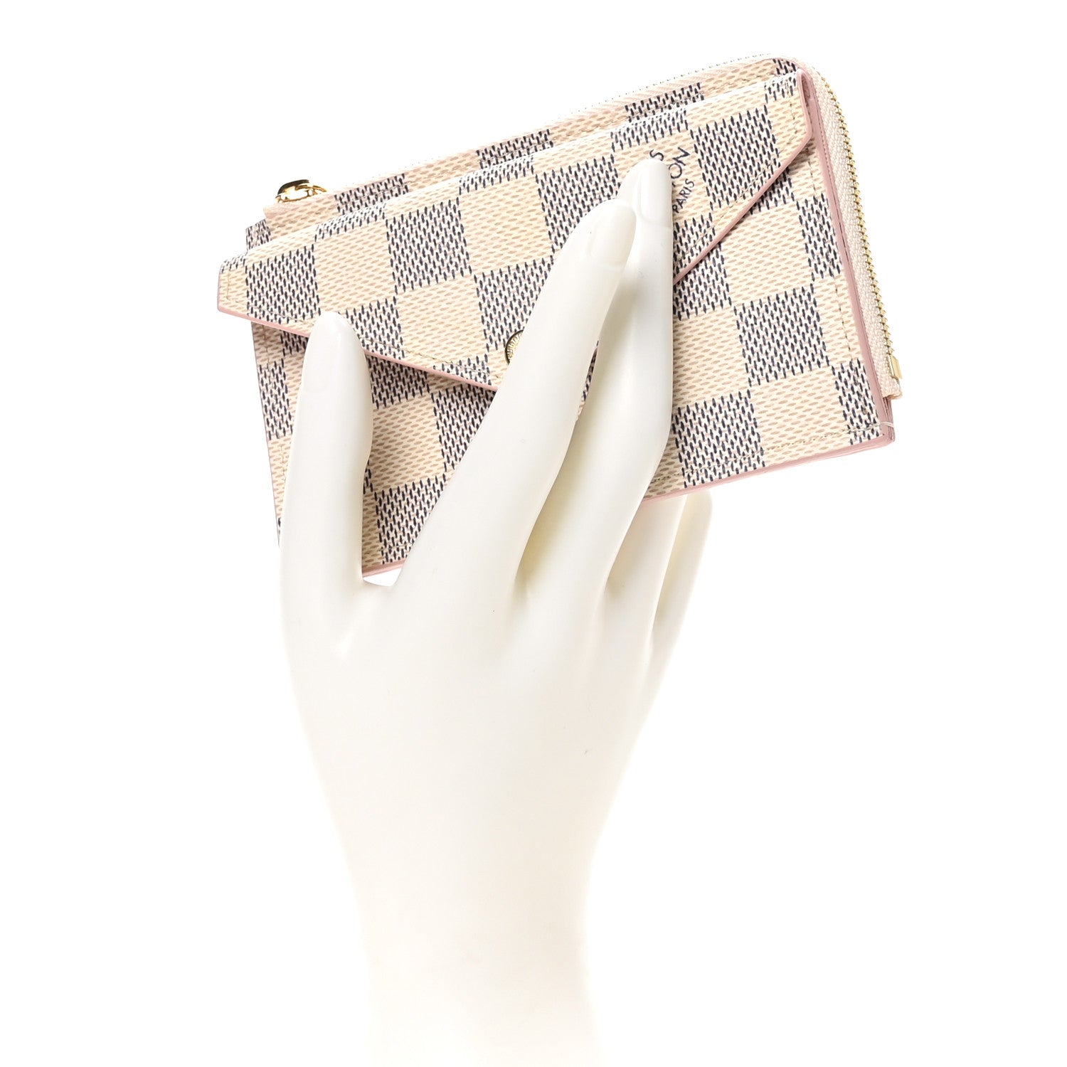 Louis Vuitton Damier Azur Recto Verso Card Holder Rose Ballerine 2 of 8