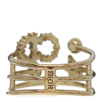 Christian Dior Metal Crystal Shiny-D Ring S Gold 3 of 5