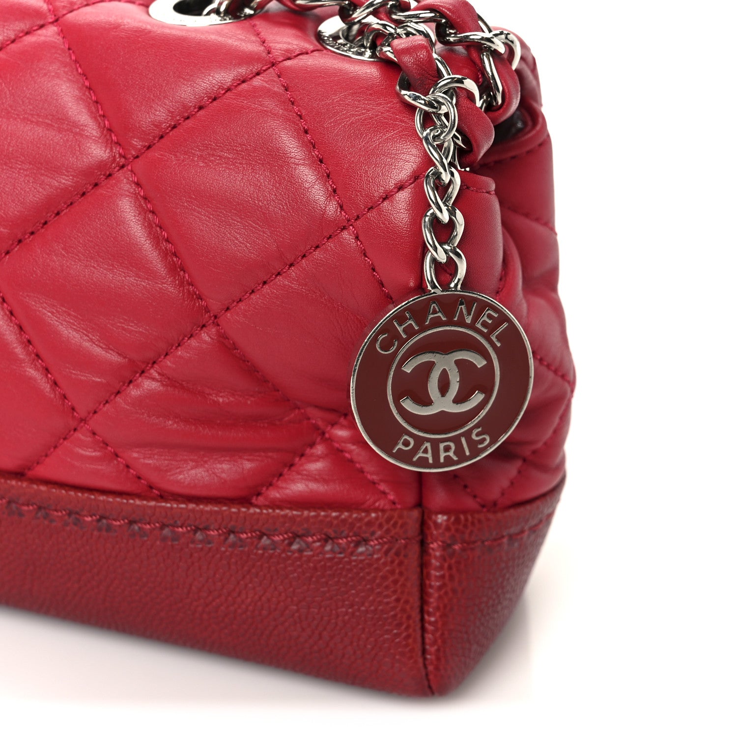 Chanel Caviar Lambskin Quilted Bi Coco Flap Red 9 of 12
