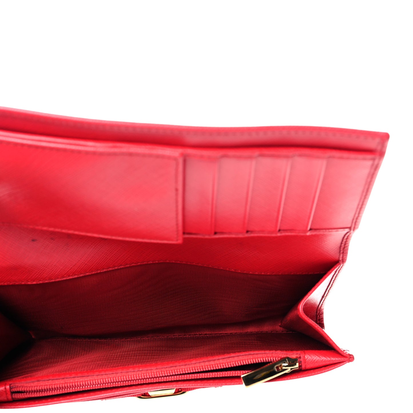 Printed Calfskin Vara Bow Continental Wallet Red