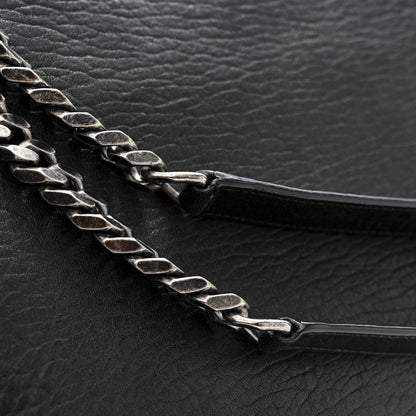 Saint Laurent Grained Lambskin Monogram Oversized Niki Chain Satchel Black 14 of 15