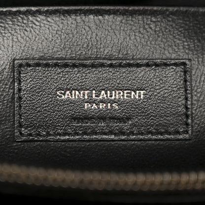 Saint Laurent Sheepskin Matelasse Chevron Monogram Large College Satchel Black 7 of 13