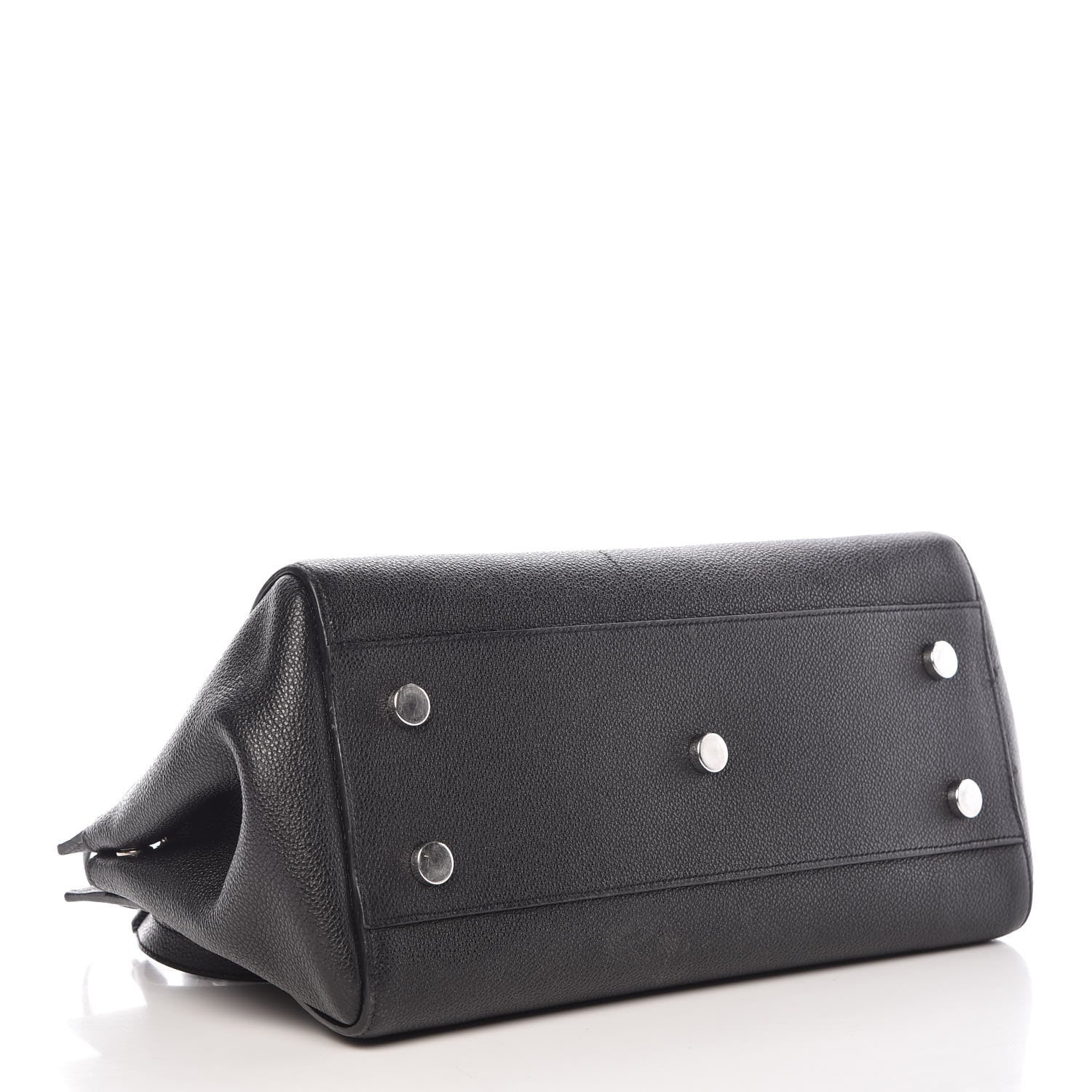 Saint Laurent Grained Calfskin Small Cabas Rive Gauche Black 4 of 13