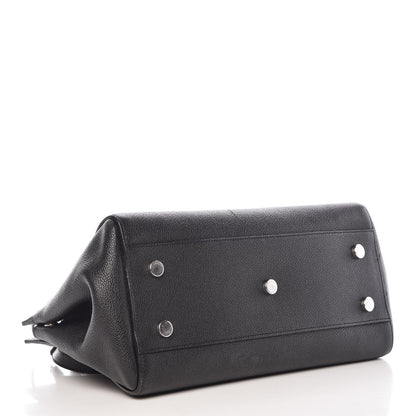 Saint Laurent Grained Calfskin Small Cabas Rive Gauche Black 4 of 13