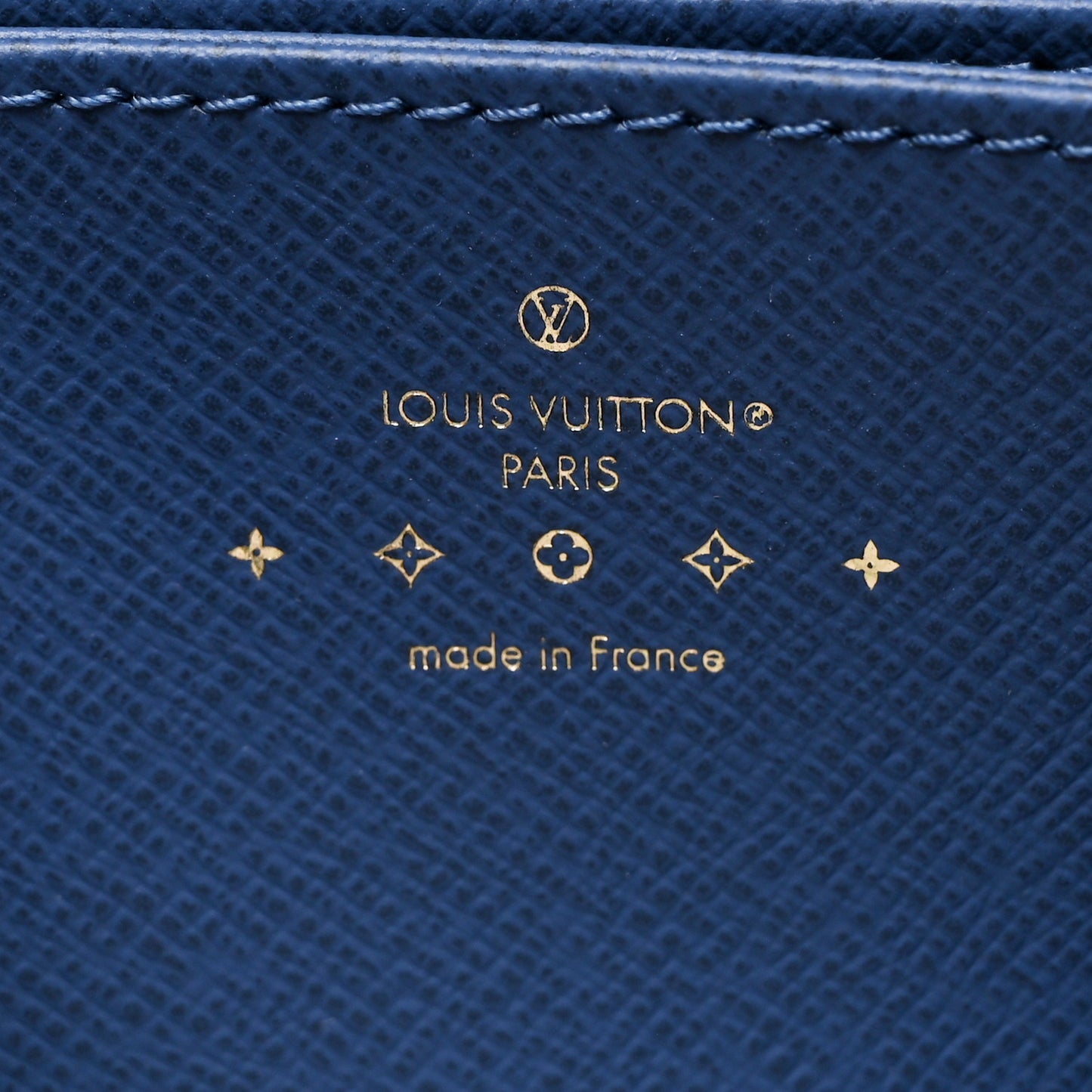 Monogram Denim Zippy Wallet NM Blue