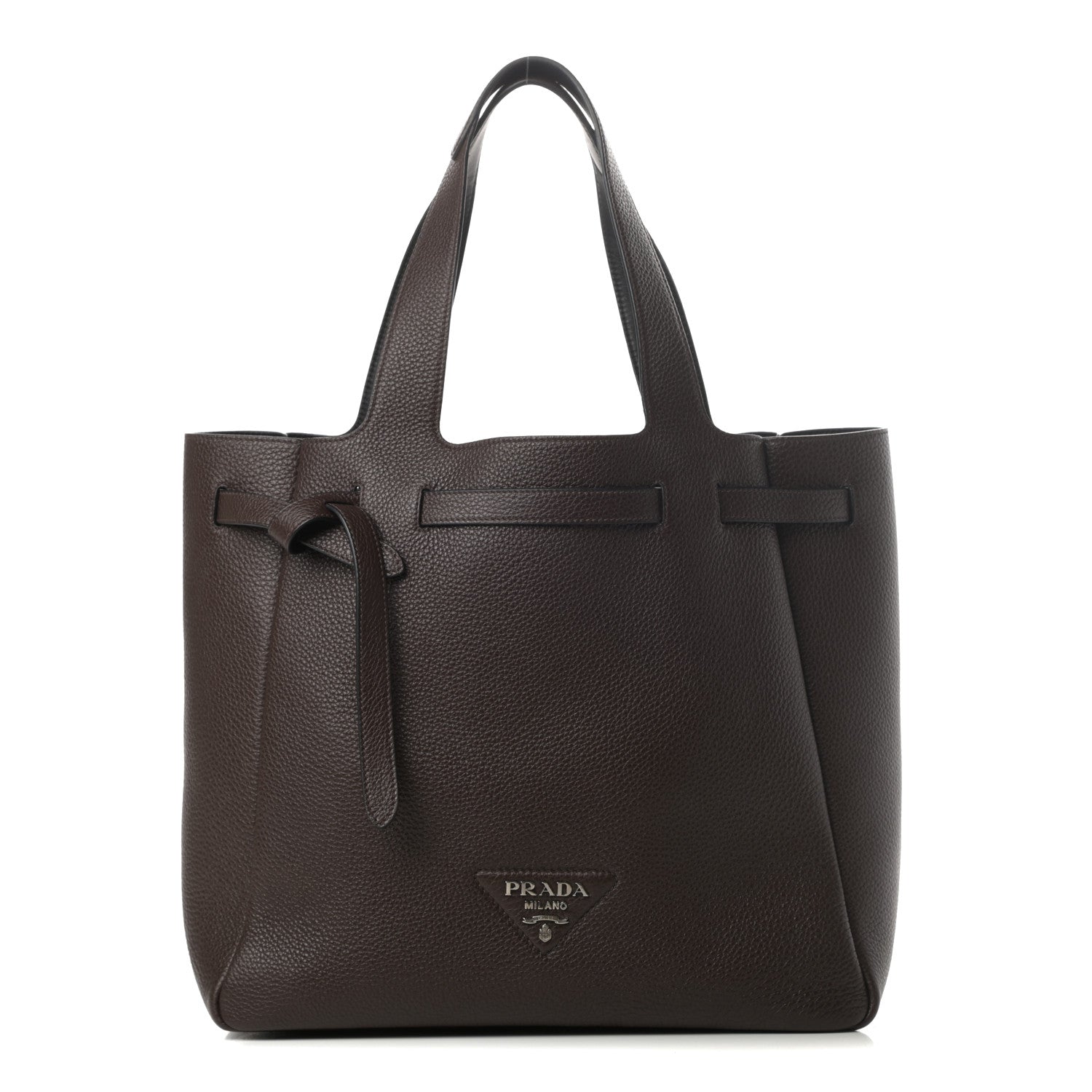 Prada Vitello Daino Drawstring Bag Brown 1 of 10